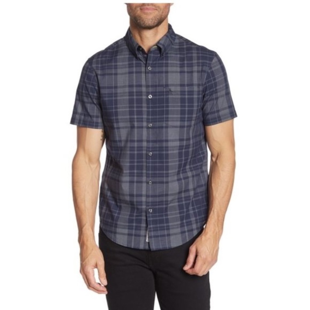 Original Penguin Slim Fit Plaid Woven Shirt